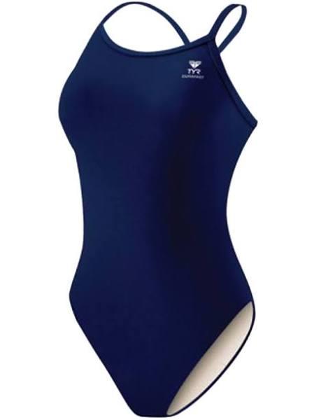 TYR Ddrf7a Women's Durafast One Solid Diamondfit Swimsuit - Navy, 34