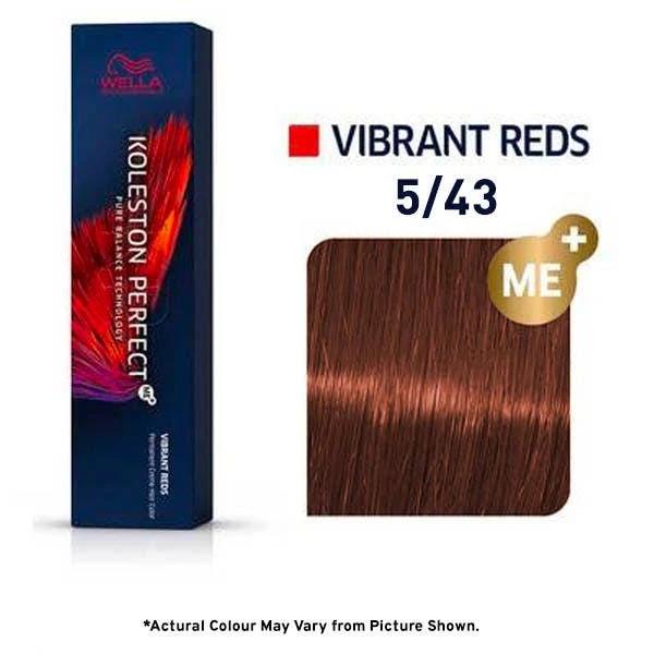 Wella Koleston Perfect Me+ 5/43 Vibrant Reds Light Brown Red Gold 60g