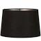 Emac & Lawton - XXXS/XXS/XS/S/M/L/XL/XXL Linen Taper Lamp Shade, Black with Silver Lining / XXL