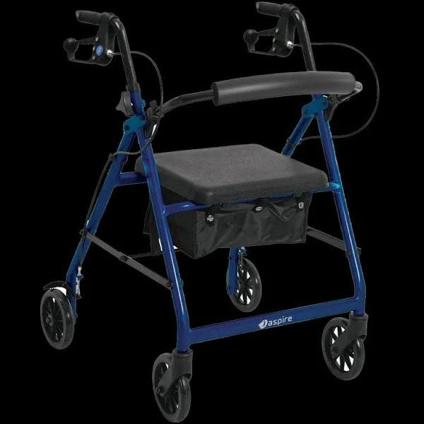 Aspire Classic 6" Rollator - Blue