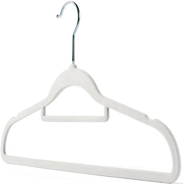 Kmart 30 Pack Flocked Hangers in White