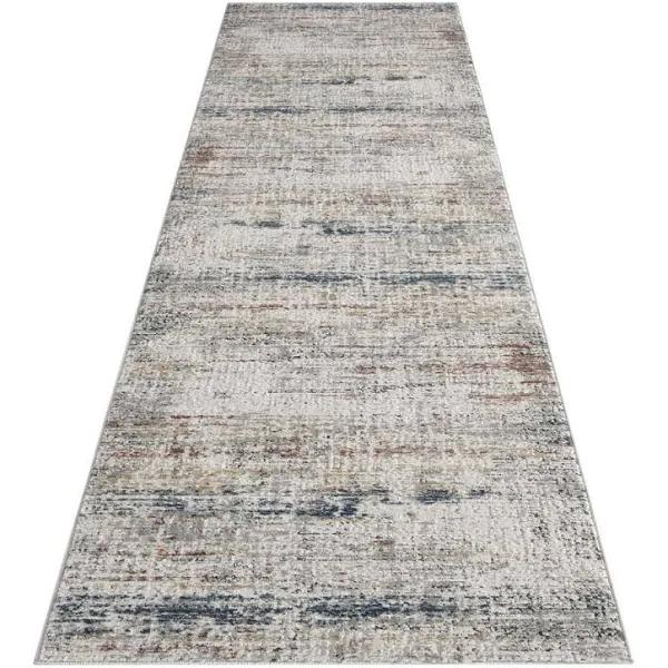 Kenny Light Grey Hallway Runner Polypropylene Rug - 80 x 300 cm