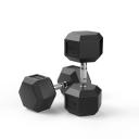 27.5kg Rubber Hex Dumbbell Pair