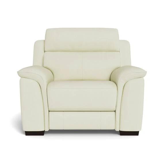 Asher Leather Armchair Optic White by Freedom