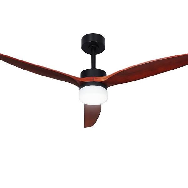 Devanti 52' Ceiling Fan Led Light Remote Control Wooden Blades Dark Wood Fans