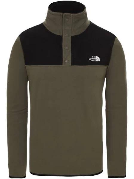 The North Face TKA Glacier Snap-Neck Pullover Fleece, S Taupe Green