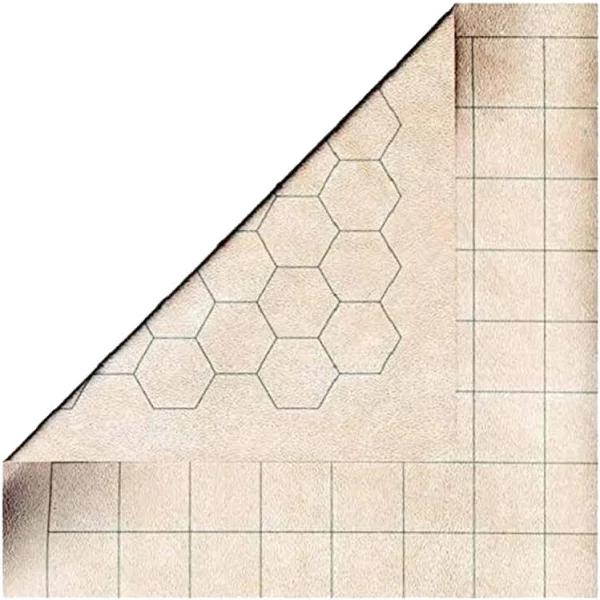 Reversible Battlemat 1 Squares & 1 Hexes (23.5 x 26 Inches)