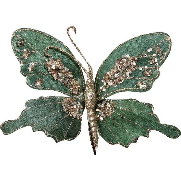 Teal Green Butterfly Clip 20cm