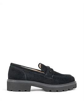 David Jones Edward Meller Gaston Moccasin in Black Suede, Size 36 EU