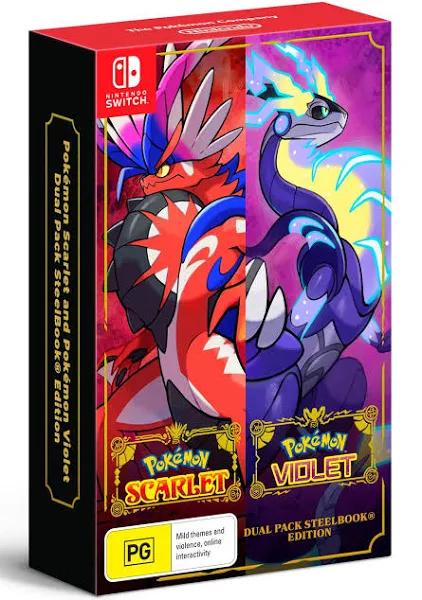 Pokemon Scarlet and Violet Dual Pack Steelbook Edition Nintendo Switch