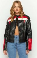 Lioness Top Model Faux Leather Biker Jacket | Black | Size L | Shopbop