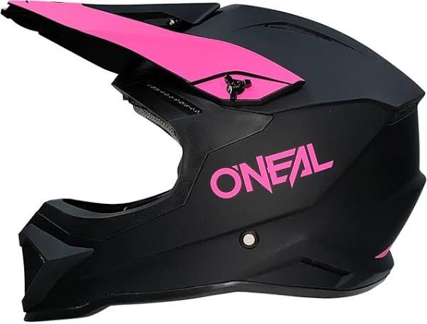 Oneal 1SRS Solid Motocross Helmet, black-pink, Size 2XL