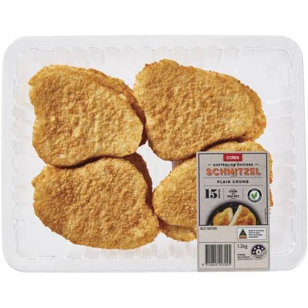 Coles Simply RSPCA Chicken Schnitzel Plain Crumb 1.2kg