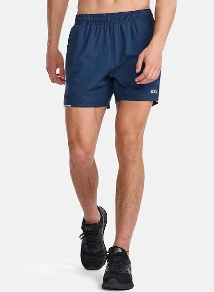 2XU Aero 5" Mens Running Shorts - Midnight/Silver Reflective - S