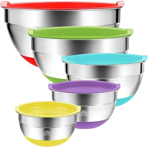 Stainless Steel Mixing Bowls Set for Kitchen Mixing Baking ( 5 Pcs)