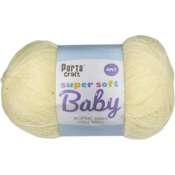 Super Soft Baby Acrylic Yarn 420m 4ply - Lemon