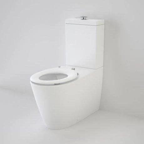 Caroma Care 800 Cleanflush Wall Faced Toilet Suite With Single Flap Seat Pedigree II / Sorrento Blue