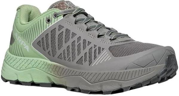 Scarpa Spin Ultra Trail Running Shoes Grey Light Green Women - 36