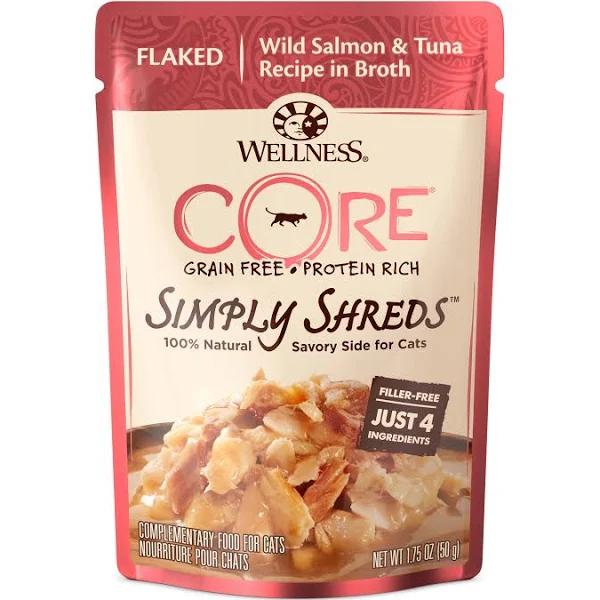 Wellness Core Cat Wet 12x50g Simply Shreds Salmon Tuna