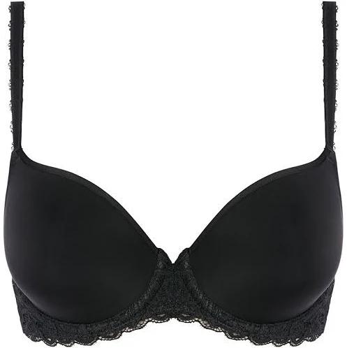 Wacoal Lace-Trim Raffine Contour Bra - Black - 36E