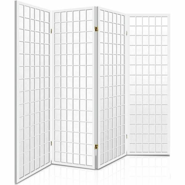 Artiss 4 Panel Room Divider - White