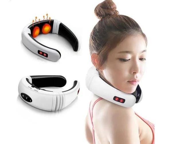 Hot Electric Cervical Neck Support Massager Body Shoulder Relax Massage Magnetic Therapy