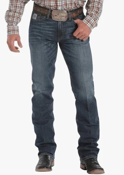 Cinch Mens Silver Label Slim Fit Jean MB98034006 29W 34L / Dark Stonewash