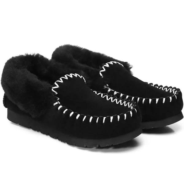 Ankle Sheepskin Slippers Mens Popo Moccasins Big Size