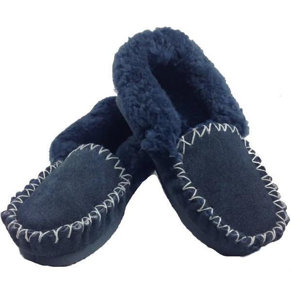 100% Sheepskin Moccasins Slippers Winter Casual Genuine Slip On UGG Non-slip