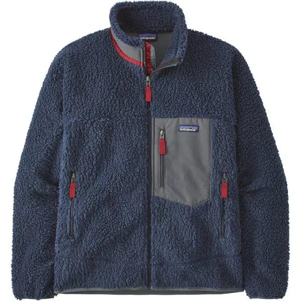 Patagonia Men's Classic Retro-X Fleece Jacket, New Navy Wax Red / XS