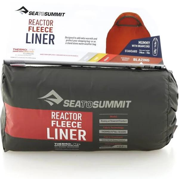 Sea to Summit Reactor Fleece Sleeping Bag Liner - Mummy (Drawcord)