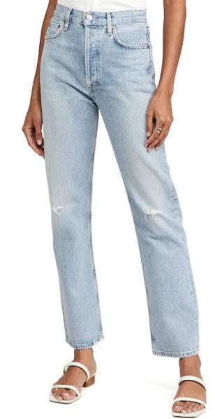 AGOLDE 90's Pinch Waist High Rise Straight Jeans | Blue | Size 32 | Shopbop