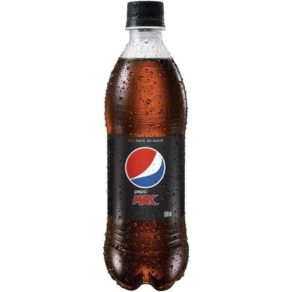 Pepsi Max No Sugar Soda Bottle 24 x 600mL - AfterPay & zipPay Available