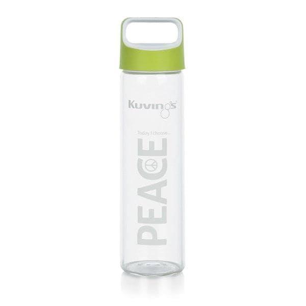 Peace Glass Sports Bottle 591ml – Green or Purple, Green