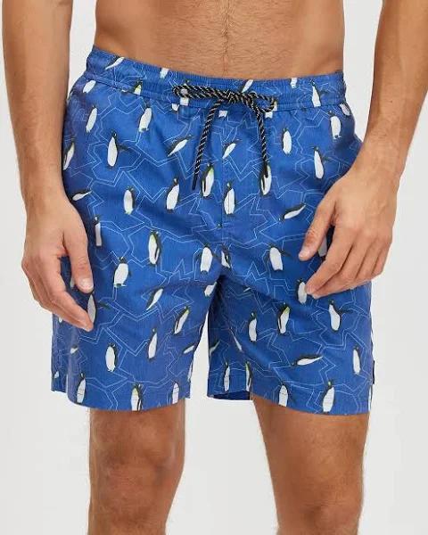 Marcs Penguin and Tonic Swim Short in Coastal Multi Multi XS