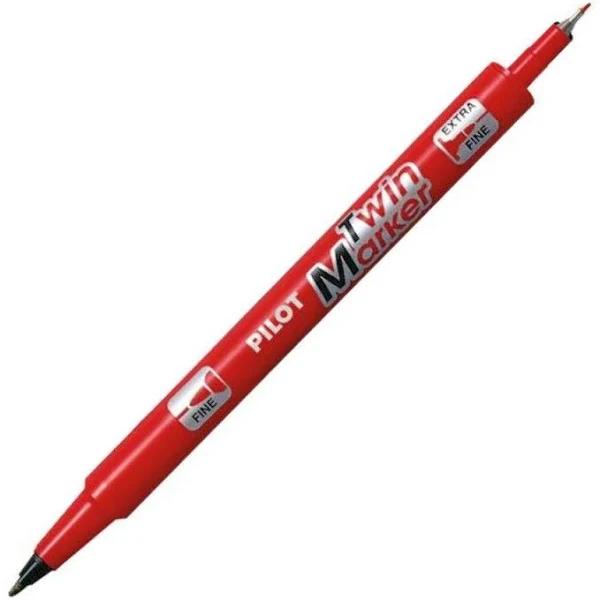 * Pilot Twin Marker Oil-Based Double Sided Extra Fine and Fine Tip