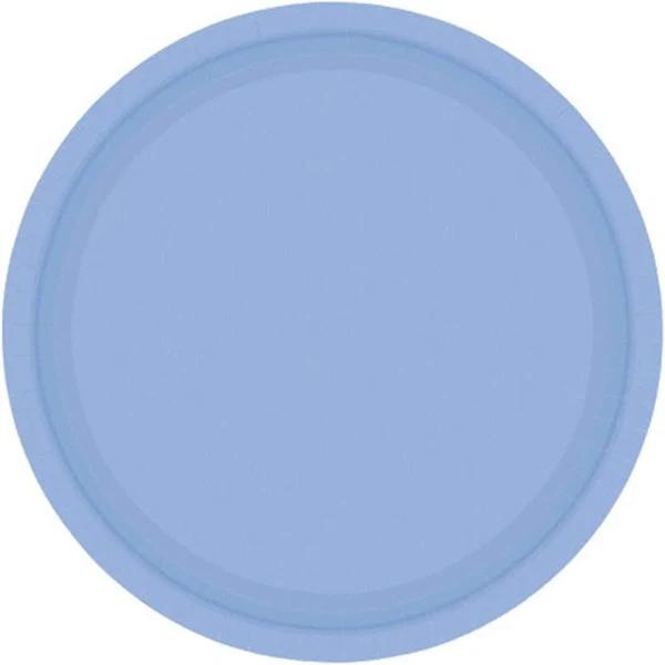 Paper Plates 26cm Round Pastel Blue