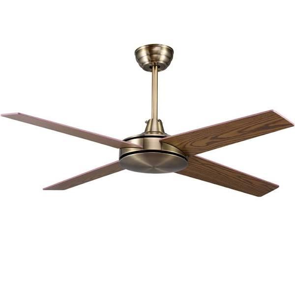 Viviendo 52 Inch 4 Blade Ceiling Fan with 3 Speed - Brown