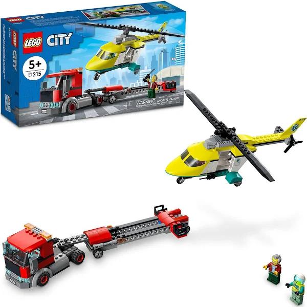 LEGO City Rescue Helicopter Transport 60343 Building Kit For Children