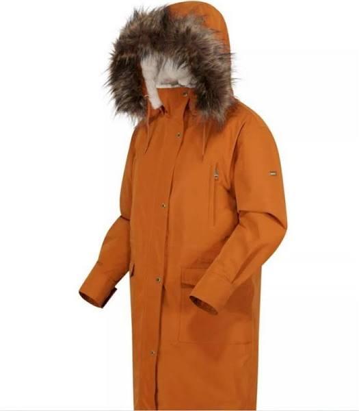 Regatta Womens/Ladies Shiloh Faux Fur Trim Parka Copper almond 16 UK