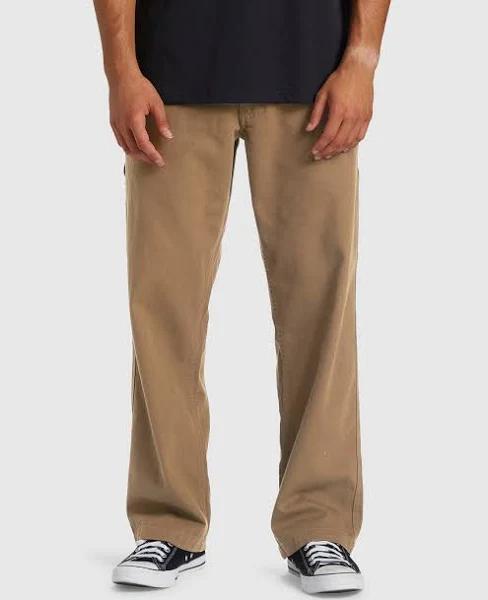 Quiksilver - Mens Carpenter Canvas Carpenter Trousers - Timber Wolf - Size 30