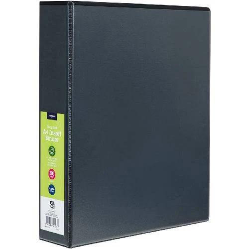 J.Burrows Recycled Insert Binder A4 4 D-Ring 38mm Black