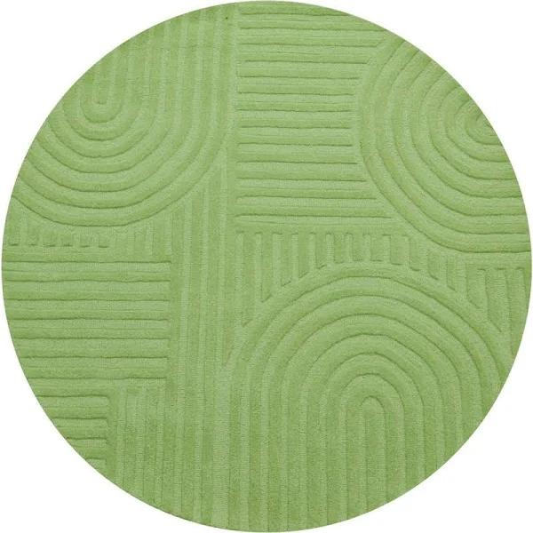 Rug Club Contemporary Handwoven Wool Rug-Unity 6230-Pista Green-160x160cm