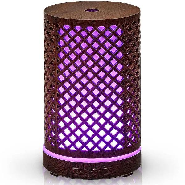 Aromar Ultrasonic Oil Diffuser and Cool Mist Humidifier for Aromatherapy Essential Oils with 7 LED Colors and Auto Shut-Off for Home and Office, 100