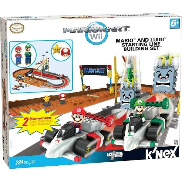 K'nex Super Mario Mario Kart Wii Mario Luigi Starting Line Set 38435