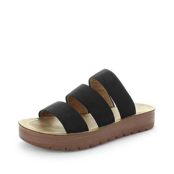 Wilde Stylin Synthetic Sandals Womens Trendy Flats Slide Shoes - Black - 40 - AfterPay & zipPay Available