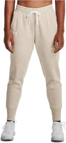 Under Armour Womens Rival Fleece Joggers - Oatmeal