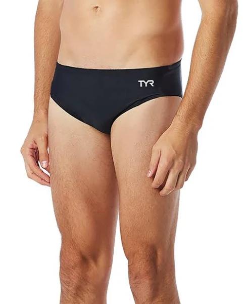 TYR Rdus7a Men's Durafast Elite Solid Racer Swimsuit - Black, 34