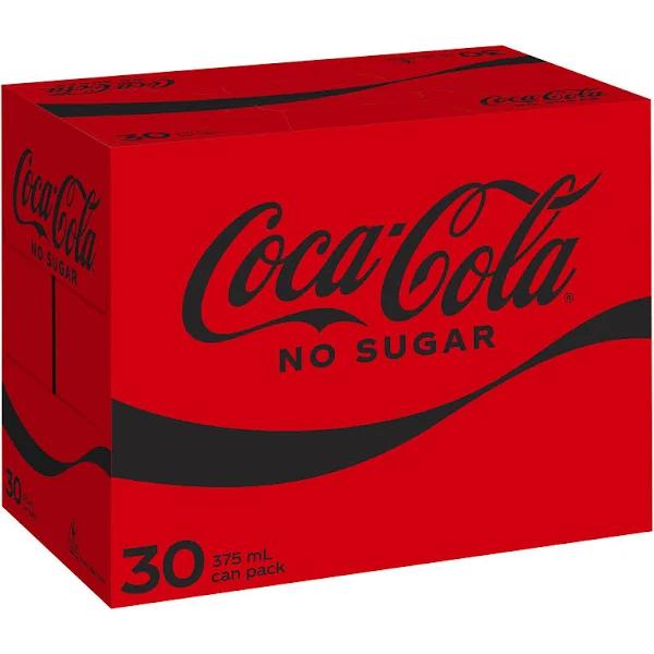 Coca-Cola No Sugar Cans 375ml 30 Pack