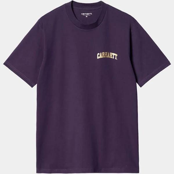 Carhartt WIP S/S University Script T-Shirt Cassis / Gold